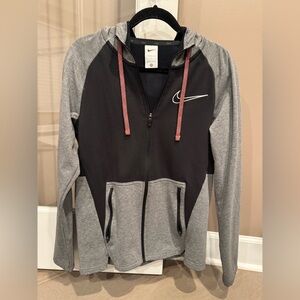 Nike Black and Grey Therma-Fit Jacket zip up Size Small